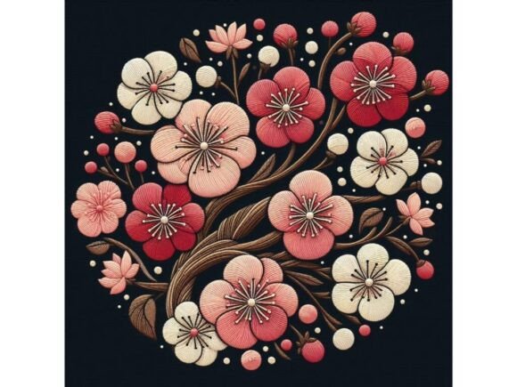 An Embroidery Art-Inspired Piece